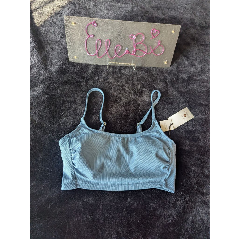 NWT Shade & Shore Blue Bikini Top S